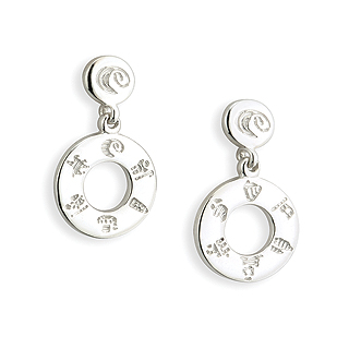 Silver History of Ireland Earrings S33419